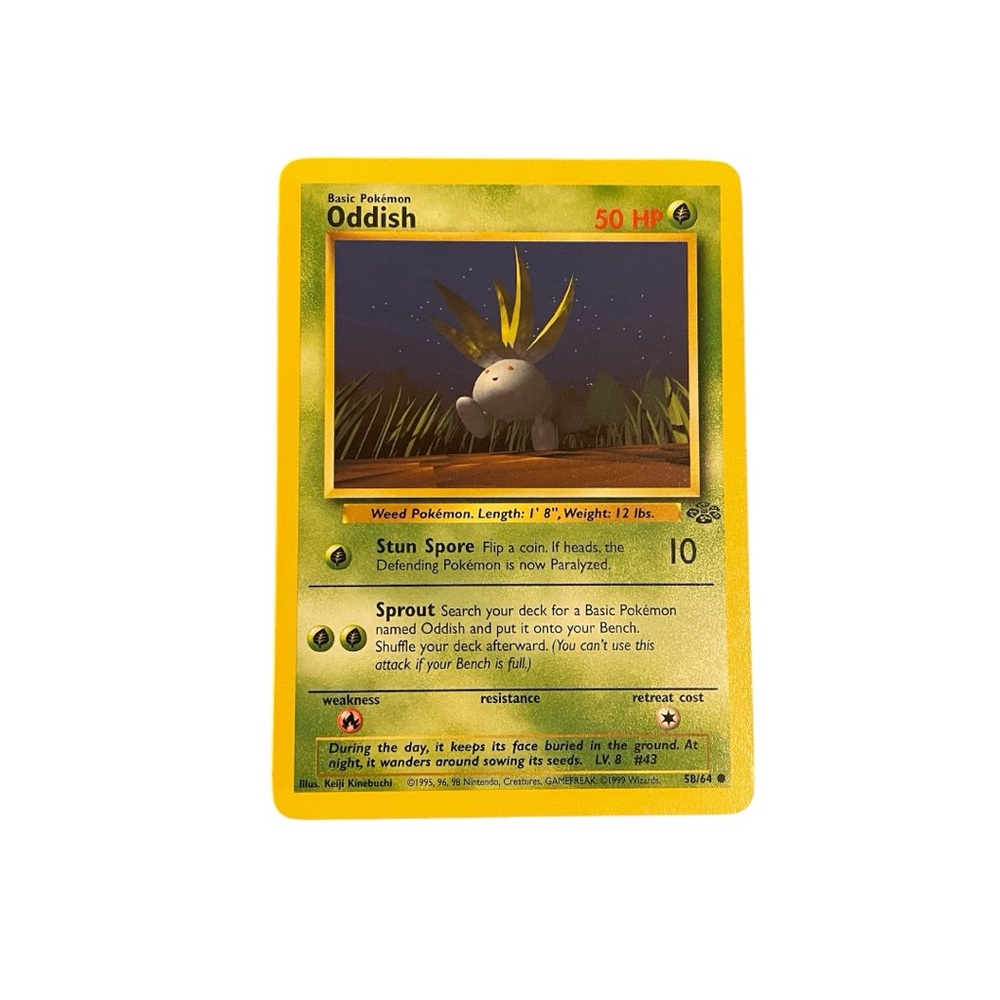 Pokemon Oddish 50 HP 58/64 1999